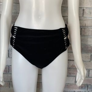 High waisted bikini bottom size L black